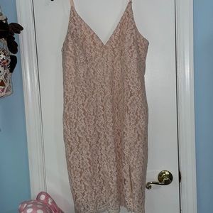 Pink floral lace dress from lulus